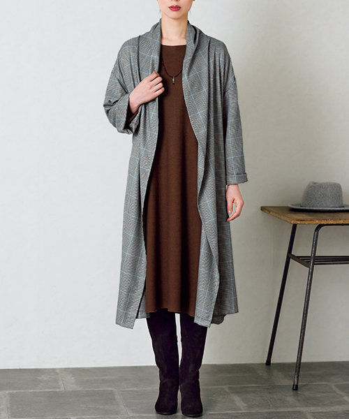 DT024 「手ぬい」のドレープカラーの羽織りもの