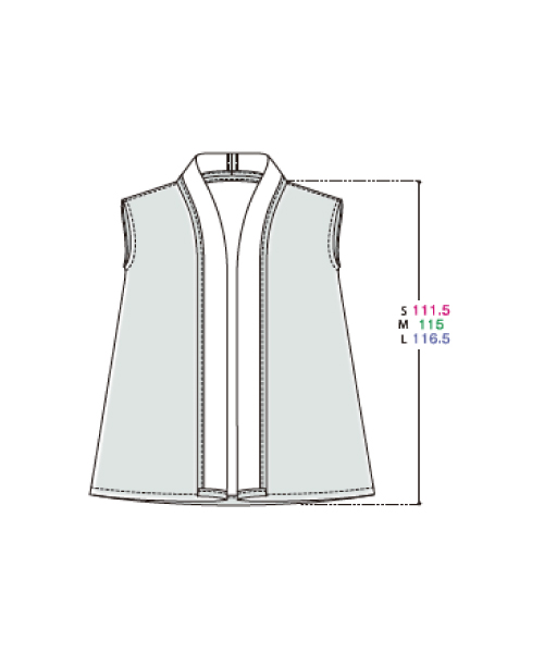 DT026 「手ぬい」のドレープカラーのベスト