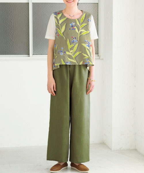 DT031 「手ぬい」のトップス&ガウチョパンツ