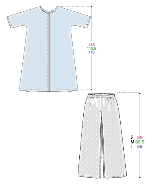 DT034 「手ぬい」のロングカーデ&パンツ