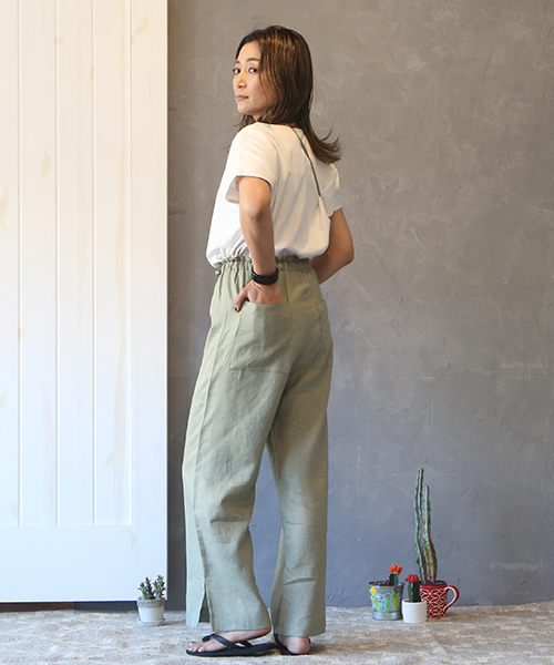 HC-018 スリット入り リラックスパンツ