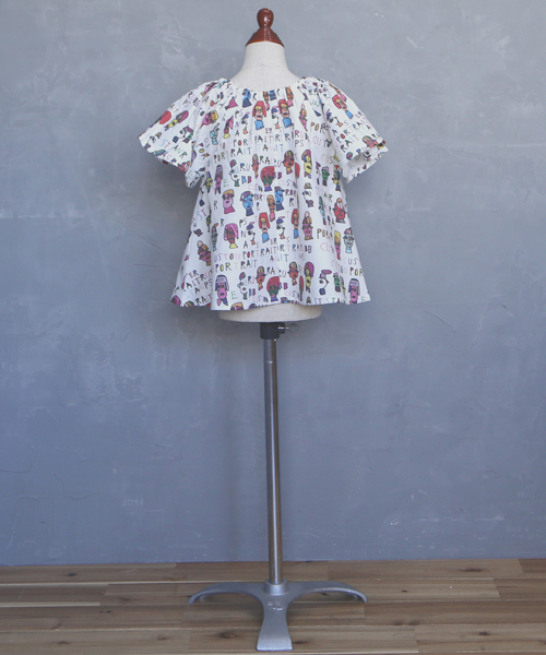 110cmサイズ TP038 フレアブラウス (シーチング)【カタヌノ 切って縫うだけ!】