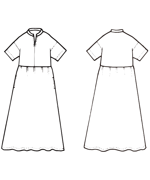 MH004 ソフトプリーツワンピース