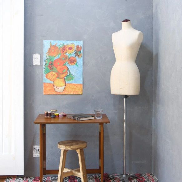 ファブリックポスター ”ゴッホ ひまわり” MINATOMACHI FACTORY 障がい者アート