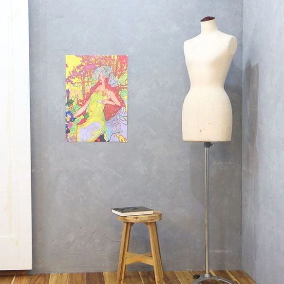 ファブリックポスター ”ミュシャ2” MINATOMACHI FACTORY (障がい者アート)